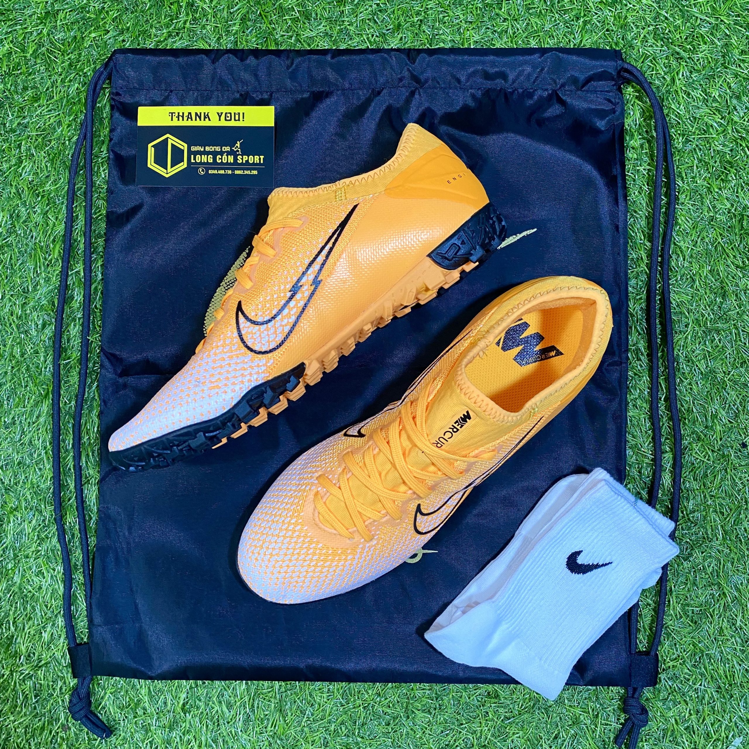 Giày Bóng Đá Nike Mercurial Vapor 13 Pro Vàng Đen TF - Hình ảnh 6