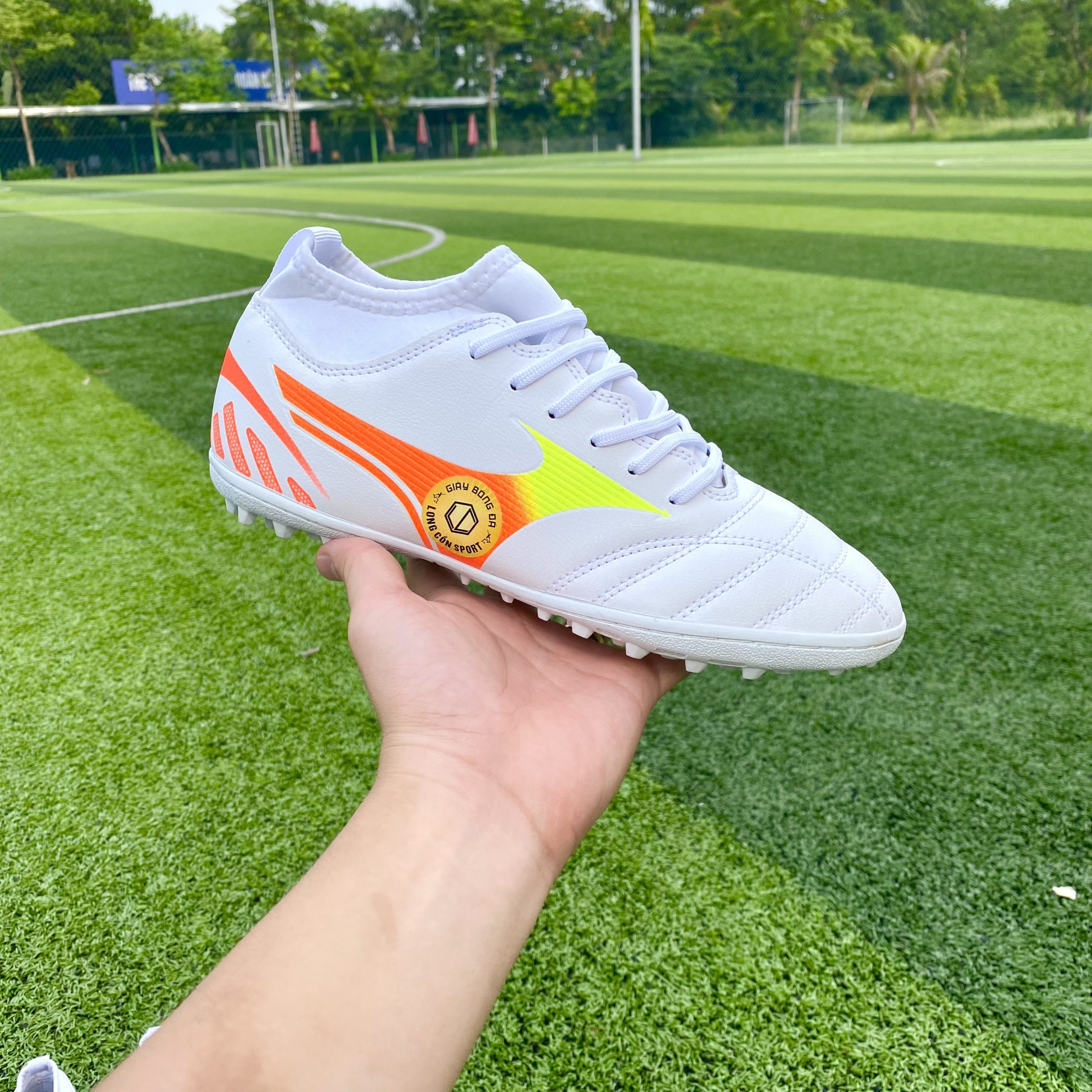 Giày Bóng Đá Mizuno Pro VN Trắng Viền Cam TF - Hình ảnh 4