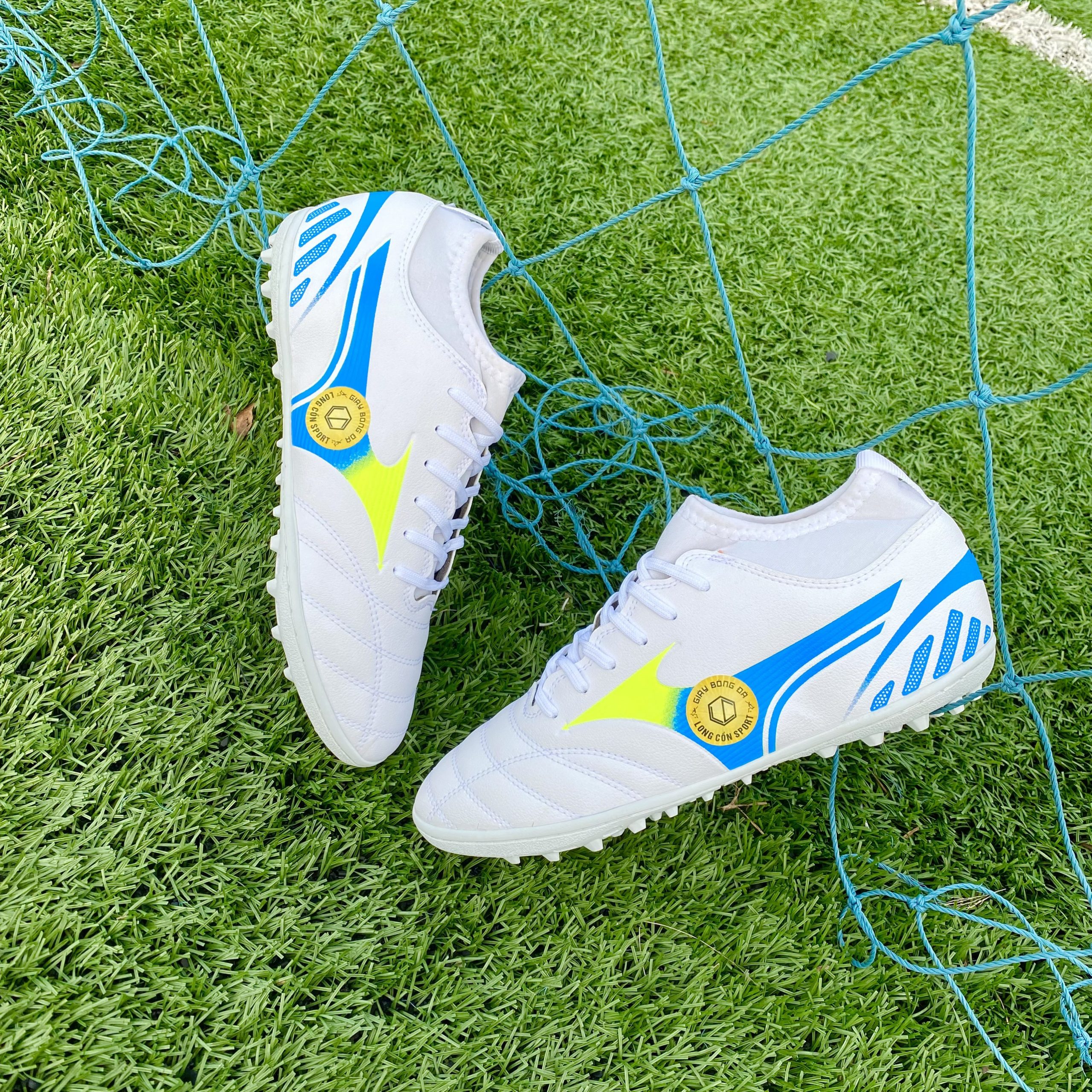 Giày Bóng Đá Mizuno Pro VN Trắng Viền Xanh TF - Hình ảnh 5