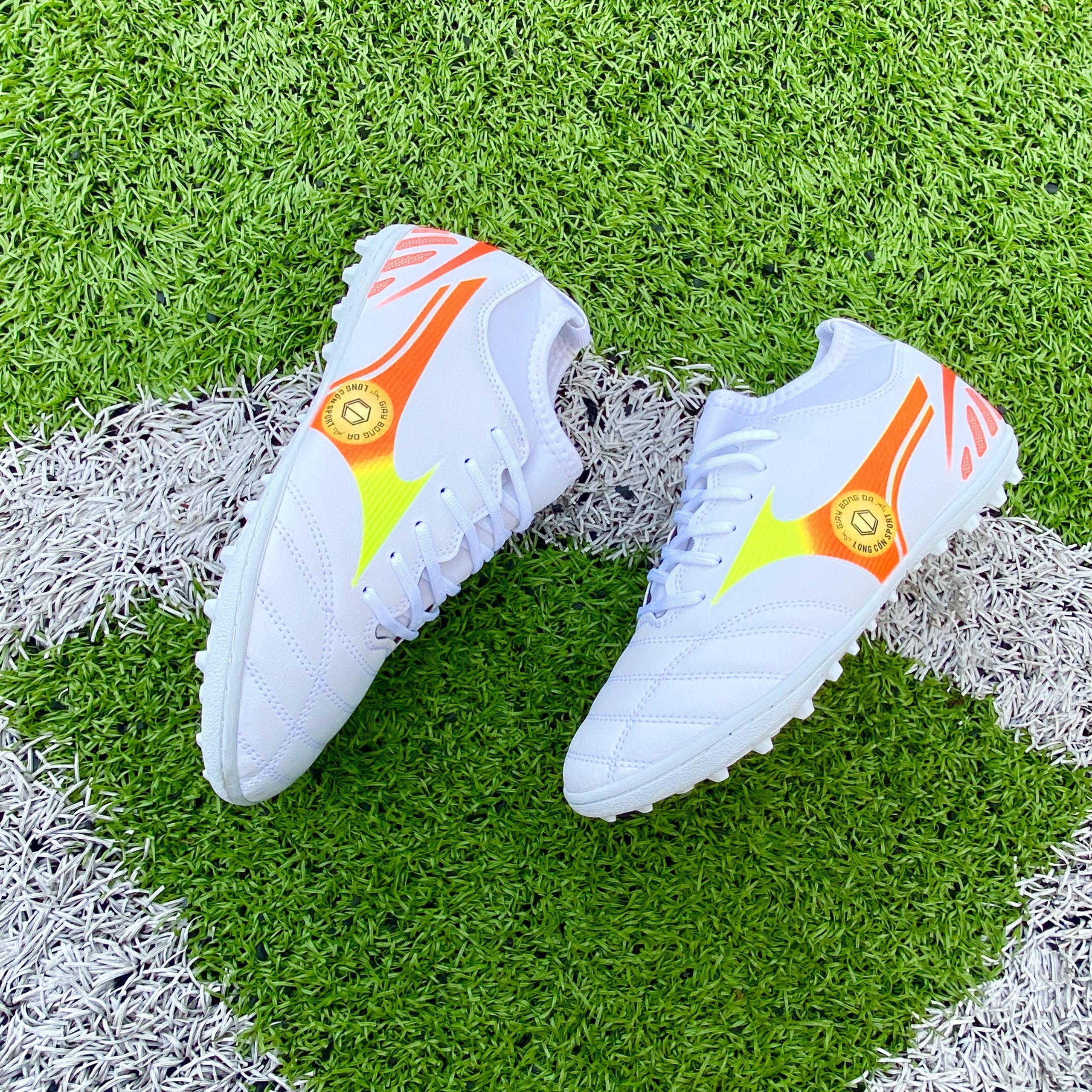 Giày Bóng Đá Mizuno Pro VN Trắng Viền Cam TF - Hình ảnh 7